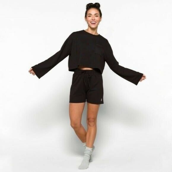 Free People Movement Athleisure 2 Piece Crop Sweatshirt‎ + Shorts Set - Picture 3 of 7